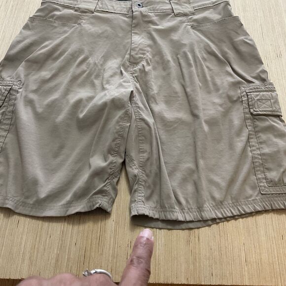Eddie Bauer Mens size 38 Beige Cargo Shorts Chino Hiking Camp Stretch Outdoors - Picture 6 of 8